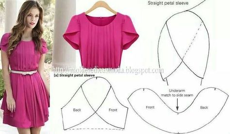 Áo Blu, Sewing Sleeves, Sewing Blouses, Sew Ins, Tulip Sleeve, Petal Sleeve, Couture Mode, Creation Couture, Pattern Drafting