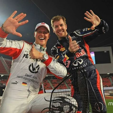 Sebastian Vettel And Michael Schumacher, Vettel And Schumacher, Michael Shumaker, Sebastian Vettel Aesthetic, Formula 1 Drivers, Seb Vettel, Sebastian Vettel Ferrari, F1 Wallpaper Hd, Mick Schumacher