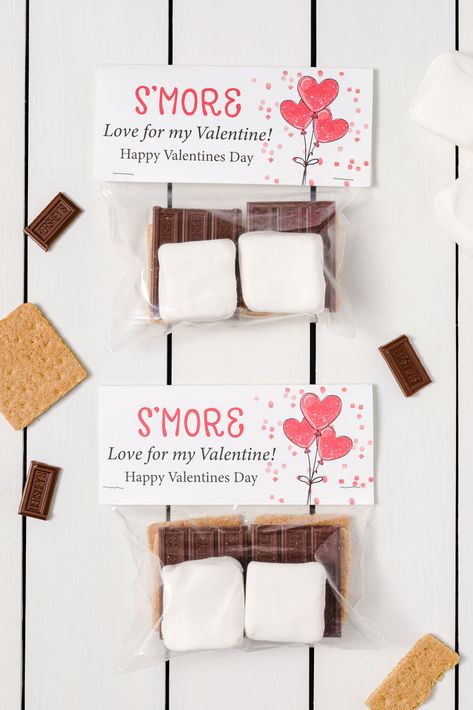 Class Snacks, Diy Gifts Cheap, Friend Valentine Gifts, Valentines Day Gifts For Friends, Valentinstag Party, Valentine Gifts For Kids, Galentines Party, Friends Valentines, S'mores