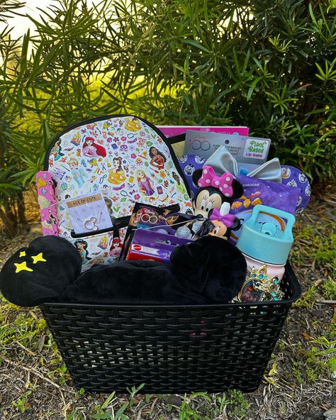 Indulge in the enchantment of Disney with meticulously curated gift baskets, delivered straight to your resort, adding sparkle to your stay with our welcome home gift baskets. Disney Basket, Disney Gift Basket, Basket Raffle, Welcome Basket, Disney Shopping, Vacation 2024, Raffle Basket, Raffle Baskets, Nephew Gifts