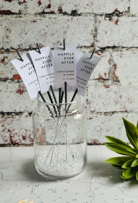 Wedding Sparklers Display, Wedding Sparkler Tags, Sparkler Tags, Free Wedding Cards, Place Card Table Wedding, Soap Wedding Favors, Inexpensive Wedding Favors, Mini Champagne Bottles, Wedding Sparklers