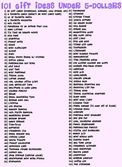 One of the items on this list is "tic tacs"... What would the other person think if you got them tic tacs for their birthday?? Not a good idea haha. Advent Basket Ideas, Cheap Sister Christmas Gifts, Christmas Gift Idea List, Small Gift Christmas Ideas, Gift Fillers Ideas, What To Get Someone For Secret Santa, Secret Santa Ideas For Family, Creative Secret Santa Ideas, Small Gifts Christmas