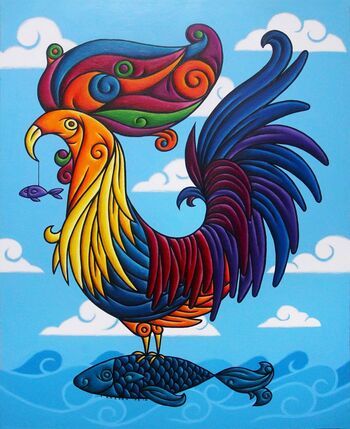 Sarimanok Drawing, Filipino Culture Art Drawing, Roblox Filipino, Chamber Logo, Animal Mythology, Engineer Cartoon, Philippine Culture, Fiance Visa, Philippine Mythology