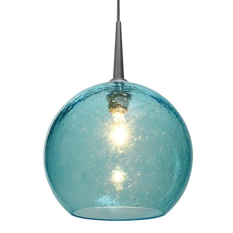 Look what I found on Wayfair! Aqua Pendant, Coastal Lighting, Blown Glass Pendant, Bowl Pendant, Deco Luminaire, Aqua Glass, Contemporary Pendant Lights, Glass Pendant Lamp, Mini Pendant Lights