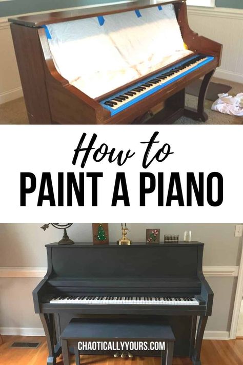 Refinish Piano, Paint A Piano, Piano Room Decor, Painted Piano, Piano Restoration, Chalk Paint Furniture Diy, Painted Pianos, Piano Decor, Diy Kids Furniture