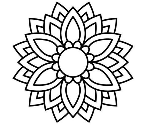 Mandala Designs in 2020: Illustrations, Patterns, Trends. Mandala Creator Online and Free Simple Aesthetic Mandala, Simple Mandala Design, Pages Aesthetic, Printable Mandala, Bahasa Jepun, Easy Mandala, Pola Manik, Mandala Animal, Idee Cricut