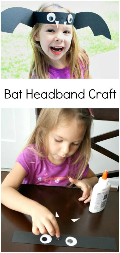 Bat Headband Halloween Craft for Preschool Bat Headband, Craft For Preschool, Halloween Kindergarten, Headband Crafts, Halloween Songs, October Crafts, Halloween Classroom, Fun Halloween Crafts, Halloween Arts And Crafts