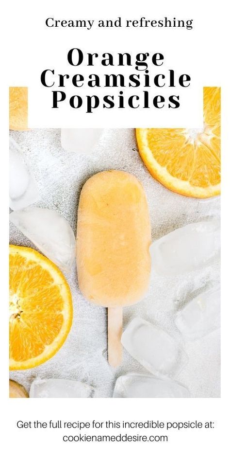 Relax and cool down with with this creamy orange creamsicle popsicle! Your childhood favorite has a healthier twist you'll love sharing! Vegan Orange Creamsicle, Orange Creamsicle Popsicle, Creamsicle Popsicle, Dairy Free Recipes Easy, Orange Jello, Orange Creamsicle, Popsicle Recipes, Healthy Summer, Good Healthy Recipes