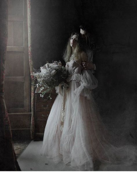 Hannah Ágnes Antmann on Instagram: “And I have to tell you something, I’m still afraid of the dark, But you take my hand in your hand, From the flowers you grow, And do you…” Dark Academia Wedding Dress, Dark Academia Wedding, Romance Wedding Dress, Joanne Fleming, Magic Dress, Dark Wedding, Gothic Romance, True Romance, Wedding Session