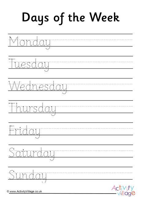 Days Of The Week Handwriting Worksheet 875 English Writing Practice, Free Handwriting Worksheets, Printable Handwriting Worksheets, Handwriting Worksheet, Cursive Handwriting Worksheets, Handwriting Sheets, Alphabet Writing Practice, Writing Practice Sheets, Kindergarten Phonics Worksheets