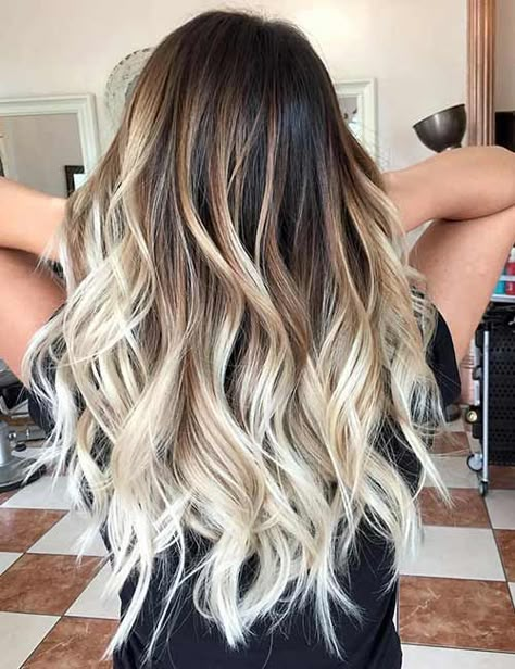 Best Ombre Hair, Makeup Tip, Cute Hair Colors, Brown Hair With Blonde Highlights, Ombré Hair, Brown Blonde Hair, Ombre Hair Color, Hair Color Balayage, Platinum Blonde