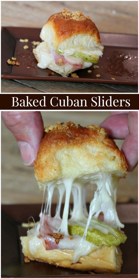 Cubano Sliders, Sliders Sandwiches, Cuban Sliders, Sliders Recipes, Cubano Sandwich, Entertaining Menu, Cuban Sandwich, Recipe Girl, Ham Cheese