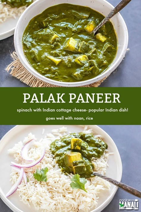 Cooking Spinach, Paneer Dishes, Indian Dinner, Indian Vegetarian Recipes, Paneer Recipes, Food Recipes Vegetarian, Indian Food Recipes Vegetarian, Indian Cooking, Vegetarian Dinner