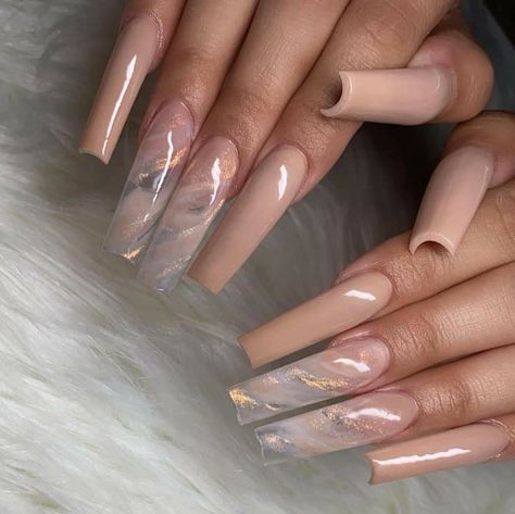 Acrylic Nails Nude, Brown Acrylic Nails, Drip Nails, Nails Design With Rhinestones, Classy Acrylic Nails, Long Acrylic Nails Coffin, Coffin Shape Nails, Long Square Acrylic Nails, Bling Acrylic Nails