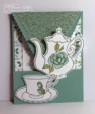 The Stampin' Bunny: Tea Party Tea Together Tea Time Garden Lane Card: Invitation, Stampin' Up!, stampin, Cards, thestampinbunny, Tea Together, Tea Cup Card, Tea Party Tea, Gatefold Cards, The Used, Fold Cards, Party Invites, Women Birthday, Fancy Fold Cards