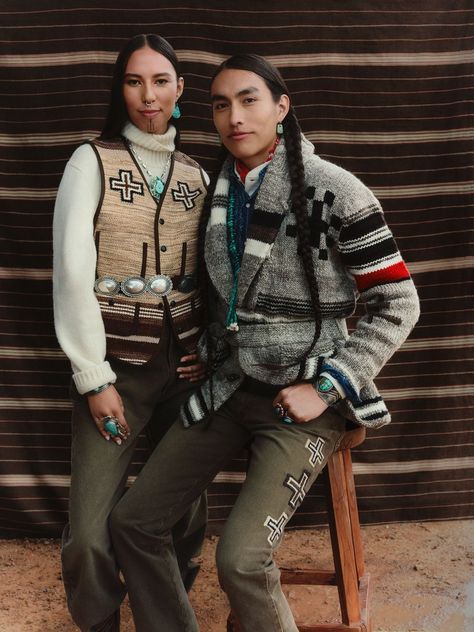 Double Rr, Ralph Lauren Love, Indigenous Fashion, Navajo Weaving, Native Dress, Hippie Lifestyle, Belted Cardigan, Ralph Lauren Style, American Fashion