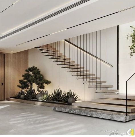 درج السلم, Staircase Interior Design, Staircase Design Modern, Stairs Design Interior, Escalier Design, Garden Stairs, Stairs Design Modern, Stairway Design, Floating Stairs