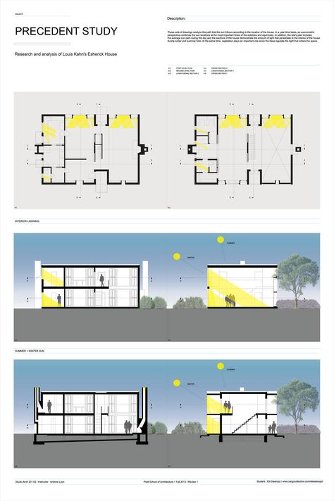 ESHERICK HOUSE // ANALYSIS - Eli Eskenazi // Complete Works House Site Plan, Esherick House, Classical Architecture House, Kolumba Museum, Koshino House, Educational Architecture, Architectural Orders, House Mediterranean, Louis Kahn