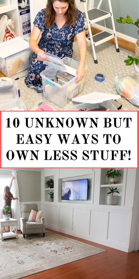 10 Easy Ways To Get Rid Of The Junk In Your Home! Here are 10 easy ways to own less stuff.  We started to declutter and become more minimal back in 2017 and it all boils down to owning less stuff. Over the last few years, I have implemented a lot of easy ways to simplify my life and avoid unnecessary impulse purchases.  Owning less doesn’t need to be time-consuming or difficult.  Start slow and over time you will see results! Decluttering Ideas / Declutter Your Home Minimalism Declutter, Decluttering Ideas Minimalism, Minimalist Lifestyle Inspiration, Declutter Checklist, Declutter Home, Decluttering Ideas, Clean House Schedule, Minimalist Inspiration, Minimal Living