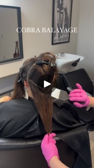 9K views · 440 reactions | One of my favorite techniques has to be cobra 🐍 balayage 

It’s the most effective and efficient balayage technique behind the chair. It’s all about enhancing your guest’s hair color. Think subtle glow up! 

@oligopro lightener allows me to get the perfect lift 
 with their innovative technology and it allows me to intermix to create the perfect lightener I need for the specific guests wants and desires! 

For this combo I used 40g Extra Blonde (the fastest of our lighteners) and 10g of Bakayage Clay to help bulk up my lightener and allows it to encapsulate the hair strands

I processed for about 20 minutes to desired lift and I didn’t need a maximum full 7-9 levels I just wanted to shift a bit! 

Toned with Calura Gloss 6NB 6AG for the perfect earthy warmth EVE Cobra Balayage, Balayage Technique, Hair Strands, Bulk Up, Behind The Chair, Innovative Technology, The Chair, Hair Strand, Innovation Technology