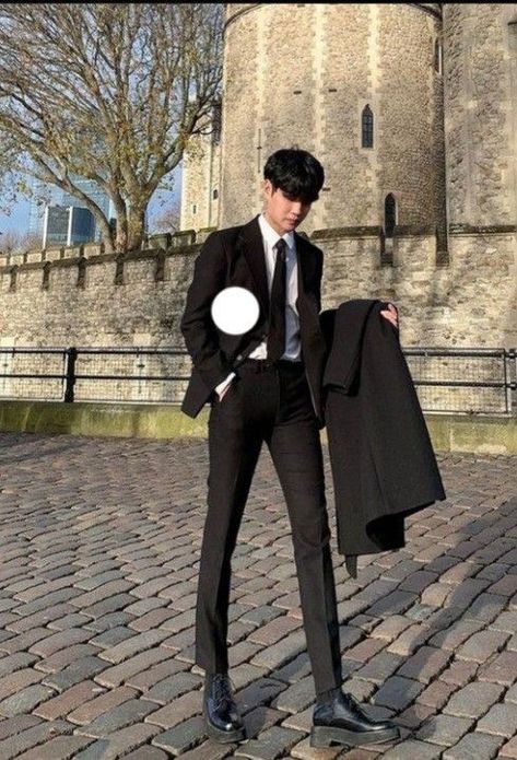 Mullet Outfits Men, Male Office Outfit, Male Formal Outfits, Men Prom Outfit, All Black Formal Outfits, Korean Outfits Men, Men Formal Outfit, Formal Boys Outfit, Book Man