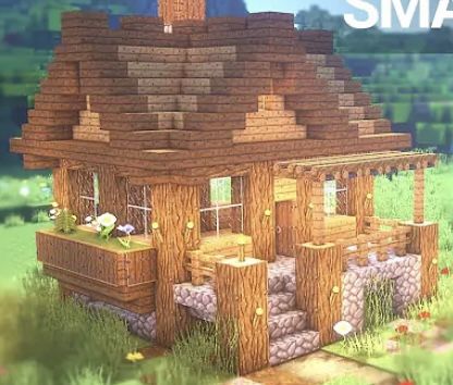 This is not mine Minecraft Small House, Cottage Minecraft, Minecraft Houses Survival, Minecraft Houses Blueprints, Minecraft House Plans, Bangunan Minecraft, Minecraft Farm, Minecraft Cottage, Easy Minecraft Houses