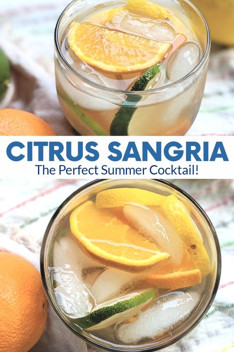 Gin Sangria Recipe, Summer Cocktails For A Crowd, Easy White Sangria Recipes For A Crowd, Citrus Vodka Drinks Recipes, Ciroc Summer Citrus Mixed Drinks, Lemon Sangria, Cocktails For A Crowd, Summertime Sangria, Orange Sangria