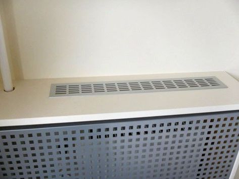 DIY a Radiator Cover from IKEA Antonius Shoe Racks | Apartment Therapy Ikea Hack Radiator Cover, Radiator Cover Ideas Ikea, Hide Radiator Ideas, Radiator Covers Ikea, Ikea Antonius, Bedroom Radiators, Radiator Screen, Modern Radiator Cover, Diy Radiator Cover