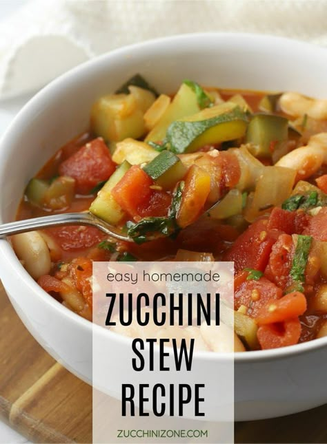 Zucchini stew recipe. Zucchini Stew, Zucchini Soup Recipes, Zucchini Dishes, Easy Zucchini Recipes, Vegan Stew, Zucchini Soup, Zucchini Recipe, Canned Tomatoes, Easy Zucchini