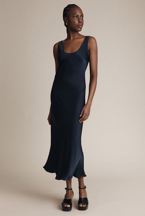 Ghost Palm Dress, Dana Dress, Claudia Dress, Palm Dress, Elle Dress, Glad Rags, Midi Slip Dress, Navy Midi Dress, Satin Midi Dress