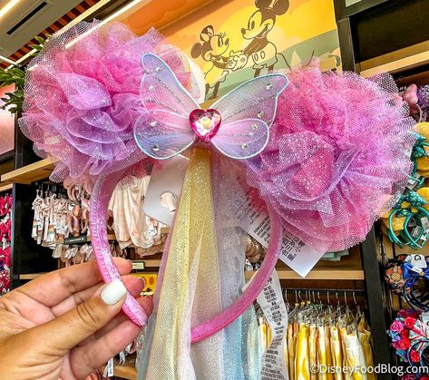 Disney’s New Ears are Serving Barbie Fairy Princess Realness Pink Disneyland, Micky Ears, Rose Gold Minnie Ears, Disney 2025, Princess Accessories, Disney Word, Disney Fits, Disneyland Ears, Barbie Fairy