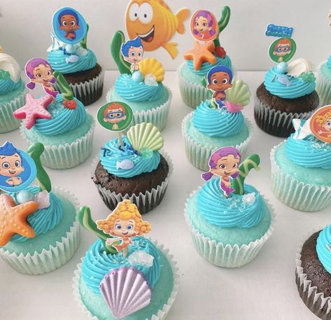 Bubble Guppies Birthday Party Ideas Cake, Bubble Guppies Decorations, Bubble Guppies Themed Birthday Party, Bubble Guppies Birthday Theme, Bluey First Birthday, 1st Birthday Party Theme Ideas, Bubble Guppies Birthday Cake, First Bday Theme, Bubble Guppies Birthday Party Ideas