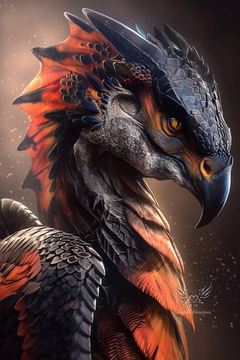 Evil Mythical Creatures, Mythical Bird Creatures, Mythical Beasts Monsters, Captured Dragon, Adventure Quest, Images Of Animals, Mythical Birds, Mythical Dragons, Beast Creature