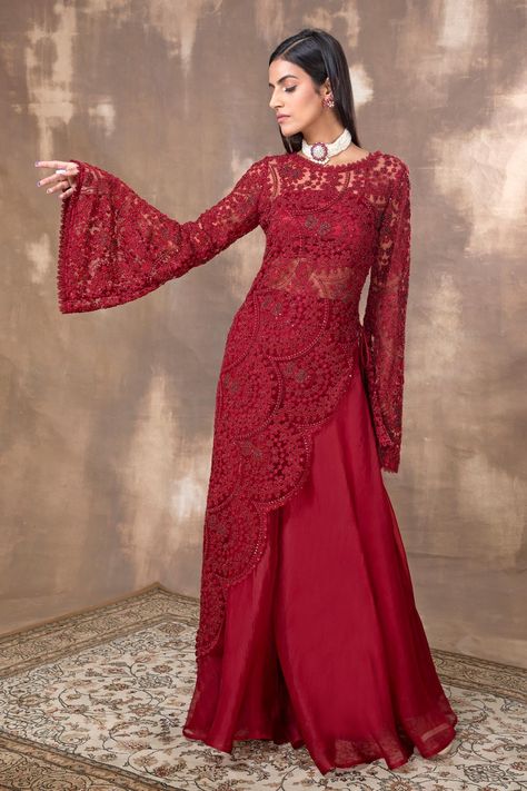 Ridhima Bhasin, Asymmetric Kurta, Desi Fashion Casual, Pakistani Fancy Dresses, Modest Dresses Casual, Wear Crop Top, Beautiful Dress Designs, Designer Party Wear Dresses, Designer Dresses Casual