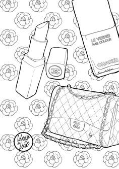 Chanel Adult Coloring Book Pages Sketch Coloring Page Makeup Coloring Pages, Chanel Diy, Fashion Coloring Book, Barbie Coloring, Barbie Coloring Pages, Adult Colouring Pages, Adult Coloring Book Pages, Coloring Pages To Print, Coloring Book Art