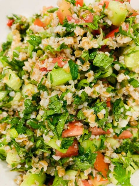 Bulgar Wheat Salad - Med Instead of Meds Bulger Wheat Recipes Breakfast, Tomato Cracked Bulgar Wheat Salad, Bugler Wheat Recipes, Bulgur Wheat Recipe, Bulgar Wheat Salads, How To Cook Bulgar Wheat, Bulger Wheat Salads, Bulger Wheat Salad Recipes, Bulger Wheat Recipe