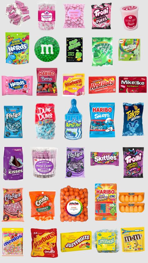 American Sweets Candies, Green Skittles, American Candy, Lilly Pulitzer Outfits, Dum Dums, Cinnamon Candy, Types Of Candy, Party Rock, Best Candy