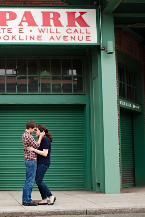 Fenway Park engagement session. Photography by deborahzoephoto.com Boston Aesthetic, Together Lets, Couples Engagement Photos, Wedding Photography Inspiration, Wedding Pics, Engagement Photoshoot, Engagement Couple, Engagement Shoots, Couple Photography