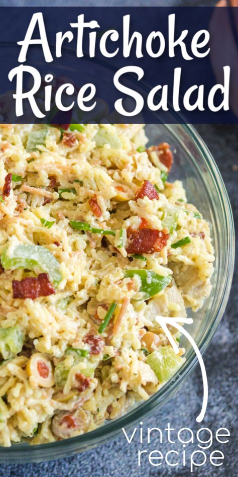 Rice A Roni Salad With Artichokes Curry, Rice And Artichoke Hearts, Artichoke Rice Salad Rice A Roni, Cold Artichoke Salad, Ricearoni Salad, Rice A Roni Salad With Artichokes, Rice Salads Summer, Cold Rice Recipes, Rice A Roni Salad