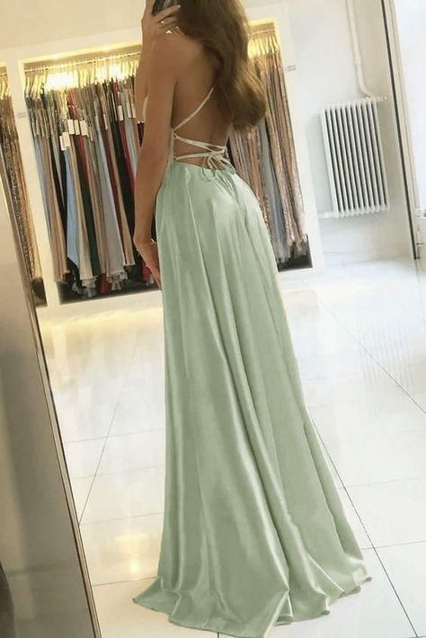 Dusty Pink Prom Dress, Sage Green Prom Dress, Marine Ball, Spaghetti Strap Prom Dress, 파티 드레스, Satin Evening Dresses, Cheap Bridesmaid, Pink Prom Dress, Burgundy Prom Dress