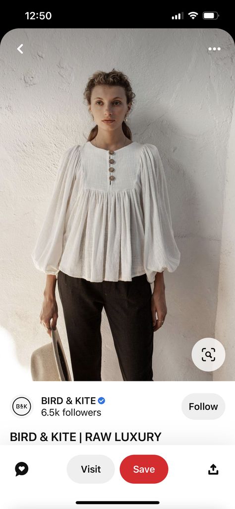 100% Cotton Clothing Women, Bird Kite, Smock Shirt, Australian Lifestyle, Gauze Blouse, Cotton Shirts Women, Lantern Sleeved Blouses, Rayon Blouse, Fashion Tops Blouse