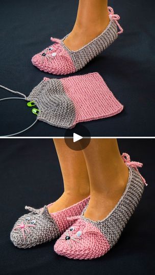 Pantuflas Tejidas, Bind Off, Knitted Slippers, Slippers, Knitting, Crochet