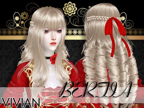 VivianDang Hair Bertia Vampire Hair, Mods Sims 4, Die Sims 4, Sims 4 Anime, Pelo Sims, Gothic Hairstyles, The Sims 4 Packs, Sims 4 Dresses, Popular Manga