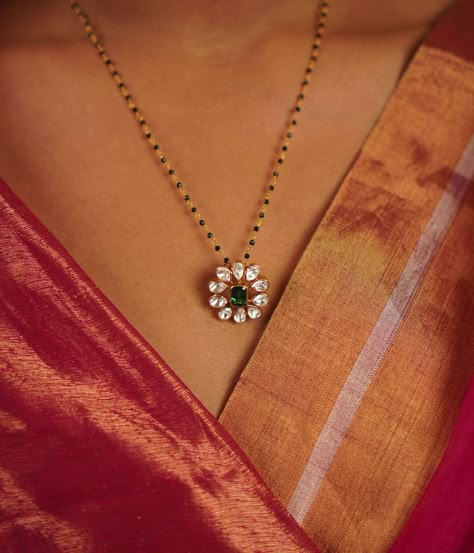 Nalla Pusalu Designs Latest, Corals Jewellery, Small Lockets, Latest Mangalsutra Designs, Mangalsutra Pendant, Ruby Necklace Designs, Maharashtrian Jewellery, Chain Locket, Mangalsutra Design