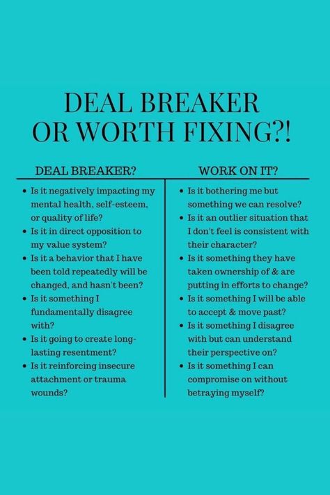 Deal breaker or worth fixing in Relationship Work On Yourself Before Relationship, How Do I Fix My Relationship, How To Fix A Relationship Communication, Rekindling Relationship, Reconcile Relationship, Fix Relationship, Relationship Repair, Save Relationship, Relationship Expectations