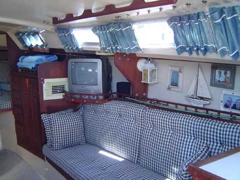 Catalina 30 Sailboat Interior, Boat Curtains, Catalina Sailboat, Catalina 30, Boat Upgrades, Seabrook Texas, Boat Interior Design, Sailboat Interior, Sailboat Living