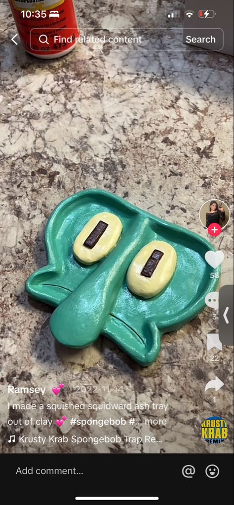 Clay Ashtray With Holder, Eye Ashtray Clay, Pickle Rick Clay Ashtray, Spongebob Ashtray, Trippy Clay Ashtray, Alien Clay Ashtray, Ashtray Ideas, Diy Air Dry Clay, Pottery Handbuilding