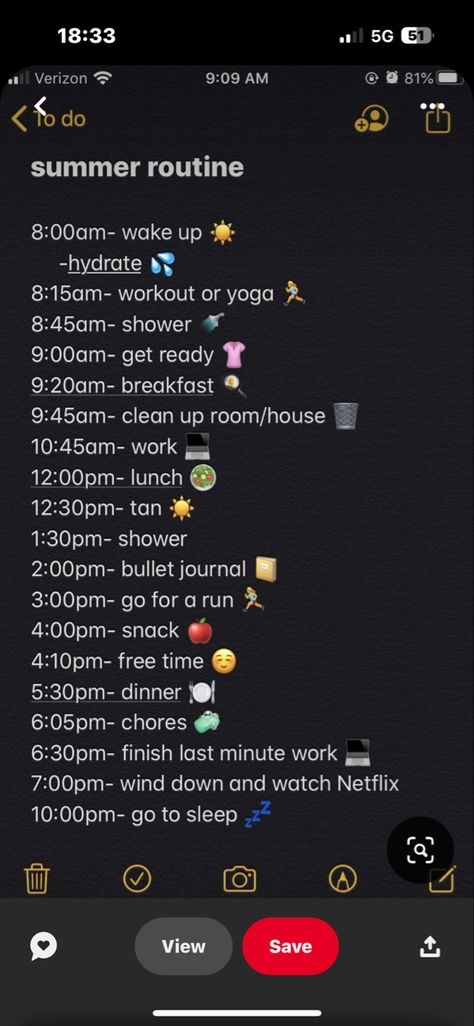 Summer Routine For Teenagers, Healthy Summer Routine, Summer Day Routine, Vent Notes, Weekend Routines, Model Workout Plan, Summer Routines, Excercise Routine, Productive Routine