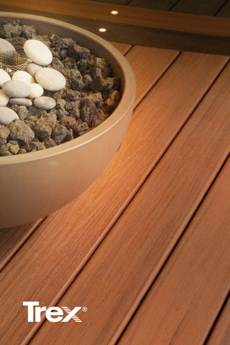 Say goodbye to scratches and splinters. Trex composite decking offers comfort, durability, and a stunning finish for your outdoor space. Order samples and start planning today! #CompositeDecking #DeckInspiration #OutdoorLiving Brown Trex Deck, Trex Composite Decking, Trex Deck, Composite Decking, Deck Design, Say Goodbye, Outdoor Space, Dark Brown, Outdoor Living