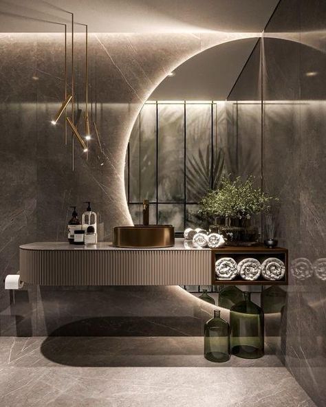 Toilet Design Modern, Living Room Decor Tips, Skin Bar, Modern Luxury Bathroom, Tropical Bathroom, Luxury Bathrooms, Powder Room Design, Aesthetic Home Decor, Bath Bathroom